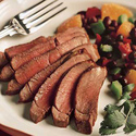 Lamb Steaks with Citrus Black Beans